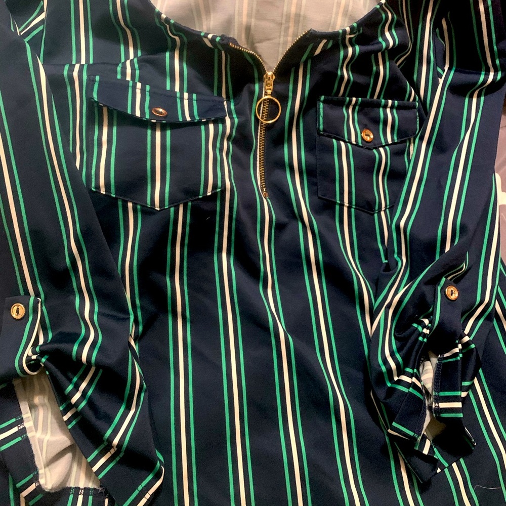 Pinstriped dress shirt